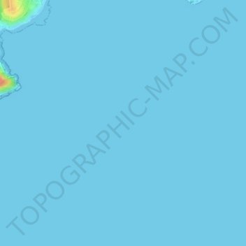 Topografische kaart Falmouth Bay, hoogte, reliëf