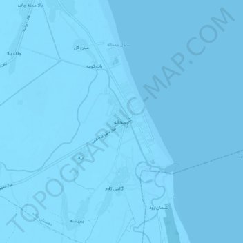 Topografische kaart Chamkhaleh, hoogte, reliëf