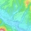 Topografische kaart Bardani, hoogte, reliëf