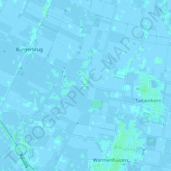 Topografische kaart Eenigenburg, hoogte, reliëf