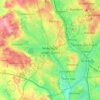 Topografische kaart Newcastle-under-Lyme, hoogte, reliëf