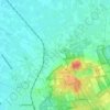 Topografische kaart Meulunteren, hoogte, reliëf