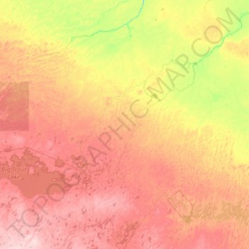 Topografische kaart Kenora, hoogte, reliëf