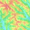 Topografische kaart Mathaly, hoogte, reliëf