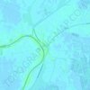Topografische kaart Albaron, hoogte, reliëf