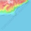 Topografische kaart Punta Crena, hoogte, reliëf
