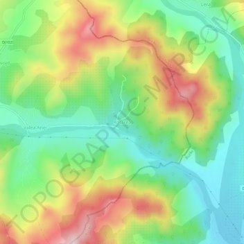 Topografische kaart Rotarea, hoogte, reliëf