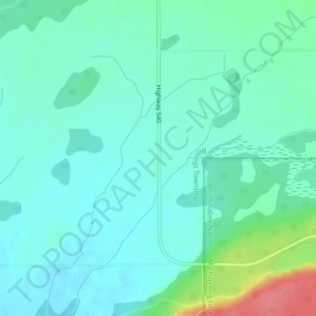 Topografische kaart Billings, hoogte, reliëf