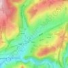 Topografische kaart Cheneux, hoogte, reliëf