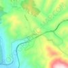 Topografische kaart Pietrasecca, hoogte, reliëf
