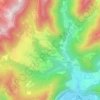 Topografische kaart Brazzova, hoogte, reliëf