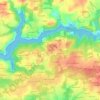 Topografische kaart Kersaux, hoogte, reliëf