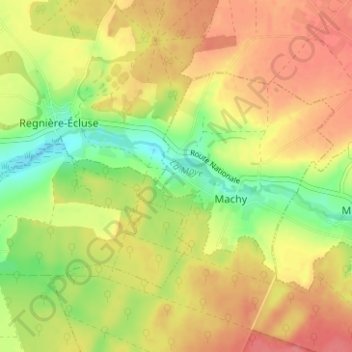 Topografische kaart Labarre, hoogte, reliëf