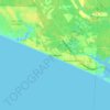 Topografische kaart Alys Beach, hoogte, reliëf