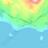 Topografische kaart Ardfin, hoogte, reliëf