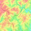 Topografische kaart Hockessin, hoogte, reliëf