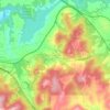 Topografische kaart Pieve a Maiano, hoogte, reliëf