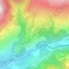 Topografische kaart Pré Berard, hoogte, reliëf