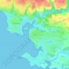 Topografische kaart Le Rouz, hoogte, reliëf