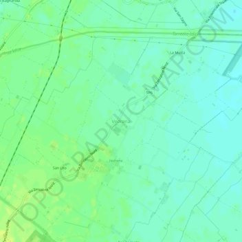 Topografische kaart Vedrana, hoogte, reliëf