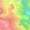 Topografische kaart Montcoudiol, hoogte, reliëf