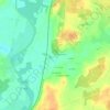 Topografische kaart La Pécaudière, hoogte, reliëf