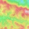 Topografische kaart Pech d'Aspe, hoogte, reliëf