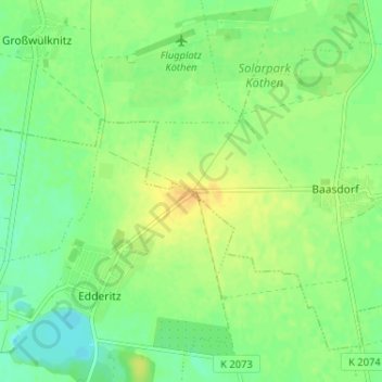 Topografische kaart Pilsenhöhe, hoogte, reliëf