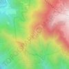 Topografische kaart Prato Gervasio, hoogte, reliëf