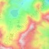 Topografische kaart Cau de Xemeneies, hoogte, reliëf
