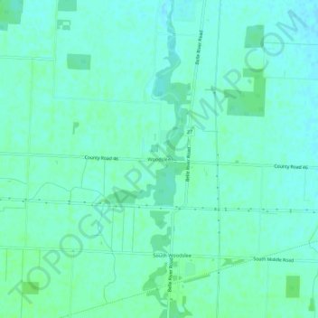 Topografische kaart Woodslee, hoogte, reliëf