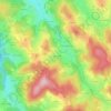 Topografische kaart Les Gonnachons, hoogte, reliëf