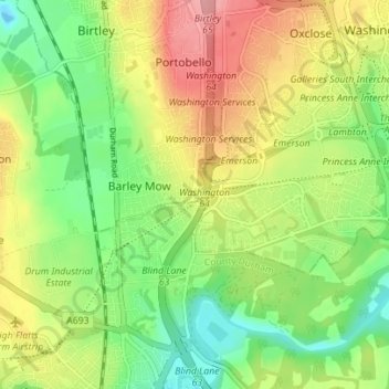 Topografische kaart Vigo, hoogte, reliëf