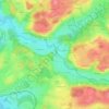 Topografische kaart Staudach, hoogte, reliëf