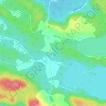 Topografische kaart Sagamok, hoogte, reliëf