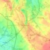Topografische kaart Knutsford, hoogte, reliëf