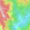 Topografische kaart Le Blaquet, hoogte, reliëf