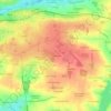 Topografische kaart La Ménardière, hoogte, reliëf