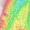 Topografische kaart Batardière, hoogte, reliëf