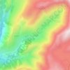 Topografische kaart Le Sert, hoogte, reliëf
