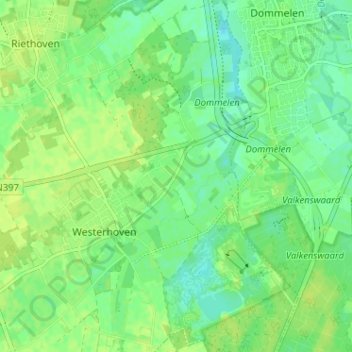 Topografische kaart Loveren, hoogte, reliëf
