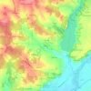 Topografische kaart Serres, hoogte, reliëf