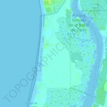 Topografische kaart Los Toruños, hoogte, reliëf