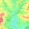 Topografische kaart Charlay, hoogte, reliëf