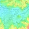 Topografische kaart Dérontay, hoogte, reliëf