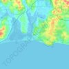 Topografische kaart Alvor, hoogte, reliëf
