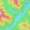 Topografische kaart La Casa, hoogte, reliëf