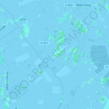 Topografische kaart Nordbollenhagen, hoogte, reliëf