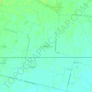 Topografische kaart Vighizzolo, hoogte, reliëf