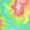 Topografische kaart Rochegude, hoogte, reliëf